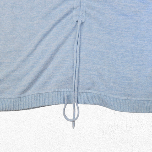 Talbots Light Blue Ruched Back Open Front Cardigan Sweater Size Large Petite - Picture 6 of 10